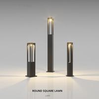 Lampadaire LED carré et moderne pour pelouse, lampadaire étanche IP65, lampe PC, éclairage de jardin, rue et paysage, alimentation électrique