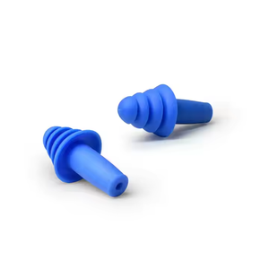 BDS ปลั๊กอุดหูลดเสียงรบกวนซิลิโคนสี่ชั้น100/กล่องนำมาใช้ใหม่ได้อุปกรณ์ป้องกันการได้ยินพร้อมสายไฟทำจากซิลิโคนสีฟ้า32dB - Product Image 4