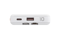 Banque d'alimentation portable d'urgence haute capacité 10000mAh avec écran LED, charge rapide 15W, câble inclus