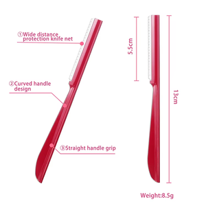 Maquinilla de Afeitar para <span class=keywords><strong>Cejas</strong></span> Segura y Portátil, Paquete de 12 Unidades, Cuchilla Única de Acero Inoxidable, Unisex, Repara Diversas Formas de <span class=keywords><strong>Cejas</strong></span>, Rojo/Azul, Barbero - Product Image 5