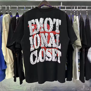 T-Shirt di Alta Qualità 100% Cotone, <span class=keywords><strong>Abbigliamento</strong></span> Streetwear Y2K con Grafiche <span class=keywords><strong>Oversize</strong></span>, Magliette 'Mixed Emotion' per <span class=keywords><strong>Uomo</strong></span> - Product Image 2