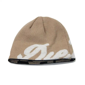 OEM <span class=keywords><strong>2025</strong></span> ưa thích Beanies tùy chỉnh Acrylic dệt kim Jacquard Mũ mùa đông đảo ngược Beanie mũ - Product Image 2