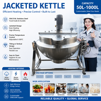 Bouilloire chemisée pour chauffage au gaz naturel GPL 50L 100L 200L 300L Pot mélangeur de cuisson industriel avec agitateur