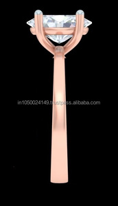 Anillo de Compromiso de Diamante de Laboratorio Ovalado para Mujer, Anillo de Oro Blanco de 18K para Bodas, Fiestas y Aniversarios - Product Image 4