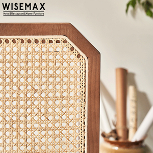 WISEMAX — écran de meubles d'intérieur, 1 pièce, design élégant et pliant, cadre <span class=keywords><strong>en</strong></span> bois massif, partie <span class=keywords><strong>en</strong></span> <span class=keywords><strong>rotin</strong></span> - Product Image 5