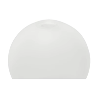 Abat-jour rond transparent givré blanc laiteux G9 personnalisé, fabriqué à la main, avec filetage interne pour ampoule sphérique