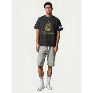 Camiseta de la Selección Argentina de Fútbol para Aficionados, Manga Corta, Unisex, Algodón Puro, Verano - Product Image 3