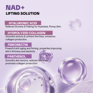 Сыворотка-бустер NAD+ для лица под собственной торговой маркой, с гиалуроновой кислотой и коллагеновыми пептидами, для ухода за кожей - Product Image 3