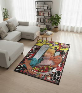 Tapis et moquette rectangulaires Chainsaw Man Anime 100CM à poils plats découpés et tuftés, style Shoggy, pour salon et chambre à coucher - Product Image 4