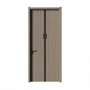 Puerta Interior Contemporánea de Madera Sólida con Acabado Blanco, Puerta de Entrada Manual con Aislamiento Acústico - Product Image 1