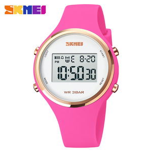 Skmei Women's Digital Watch With Alarm <b>Led</b> Light Waterproof Silicone Strap Sport Watch For Female - Product Image 5