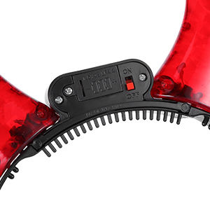 Bandeau de tête en cristal rouge LED d'origine Nicro, cornes de <span class=keywords><strong>diable</strong></span>, costume lumineux d'Halloween, bandeau de cheveux lumineux, fournitures de fête néon - Product Image 6