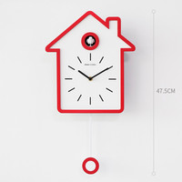 Jam Dinding Cuckoo Pendulum Gaya Nordic dengan Suara Burung
