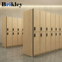 Casier HPL Brikley avec serrure à clé, armoire compacte en stratifié à poser au sol, utilisée dans les vestiaires des gymnases scolaires, les bureaux, prix abordable