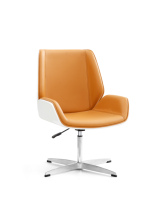 Chaise de bureau de direction en cuir haut de gamme avec dossier haut, hauteur réglable, base chromée inclinable, accoudoirs réglables - Design moderne
