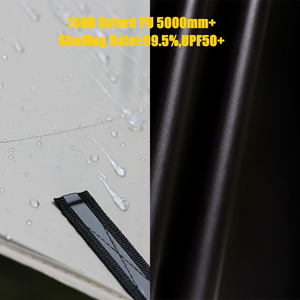 Tente pare-soleil 150D Oxford noire PU5000mm+ UPF50+ 3x4m, bâche de camping extérieure durable et résistante à l'eau - Product Image 3