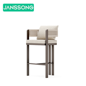 Sedia da Bar Moderna per Esterni, Arredamento da <span class=keywords><strong>Giardino</strong></span> in <span class=keywords><strong>Alluminio</strong></span> di Lusso, Set da Bar per Resort, Set da <span class=keywords><strong>Giardino</strong></span>, Sedia da <span class=keywords><strong>Giardino</strong></span> - Product Image 6