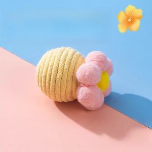 Juguete Mordedor de Cuerda de Algodón Natural Ecológico, Palo de Autoalivio para Gatos y Gatitos, <span class=keywords><strong>Pelota</strong></span> Masticable para <span class=keywords><strong>Perros</strong></span> Hecha de Materiales Orgánicos - Product Image 5