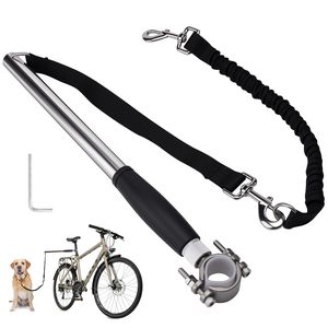Eccellente guinzaglio da bicicletta in acciaio inossidabile per cani di taglia medio-grande azionati con entrambe le mani per i proprietari di cani che vanno in bicicletta - Product Image 1