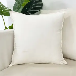 Decorative Natural Cushion Cover White Ready To Ship Cotton Linen Throw Pillow Case