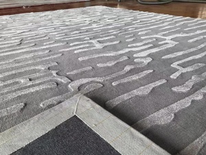 Fábrica personalizada 3D patrón abstracto mano copetudo lana alfombra bucle pila técnica para sala de estar dormitorio - Product Image 6