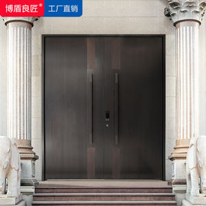 Portes <span class=keywords><strong>d</strong></span>'<span class=keywords><strong>entrée</strong></span> pivotantes en aluminium imperméables de style américain moderne pour villa ou hôtel, sécurité extérieure, design résidentiel - Product Image 2