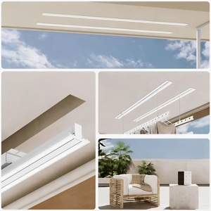 Balcony home LED <b>lighting</b> automatic lifting hidden embedded intelligent invisible electric drying rack - Product Image 5