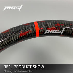 พวงมาลัยคาร์บอนไฟเบอร์แบบกำหนดเองสำหรับรถฟอร์ด มัสแตง S197 รุ่นปี <span class=keywords><strong>2005</strong></span>-2014 <span class=keywords><strong>GT</strong></span> <span class=keywords><strong>500</strong></span> 500KR เชลบี ซูเปอร์สเนค อัพเกรดภายในรถยนต์ - Product Image 4