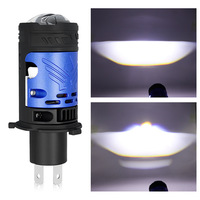 Phare LED DEAO M01Y H4 80W 12V 12000 lm 6000K avec mini-lentille et lentille laser, faisceau haut/bas intégré, phare lumineux pour voitures