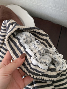 2025 primavera autunno <span class=keywords><strong>pantaloni</strong></span> larghi in cotone Multi-metro Casual da ragazza con <span class=keywords><strong>pantaloni</strong></span> a righe stringati alla moda - Product Image 5