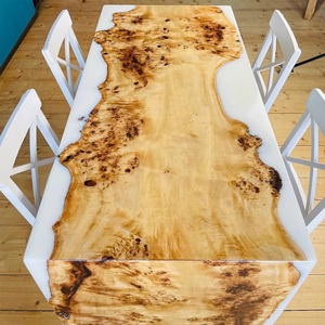 <span class=keywords><strong>Tavolo</strong></span> da pranzo in legno epossidico a cascata bianca <span class=keywords><strong>tavolo</strong></span> da cucina in <span class=keywords><strong>resina</strong></span> epossidica <span class=keywords><strong>tavolo</strong></span> da pranzo a cascata con bordo vivo - Product Image 2