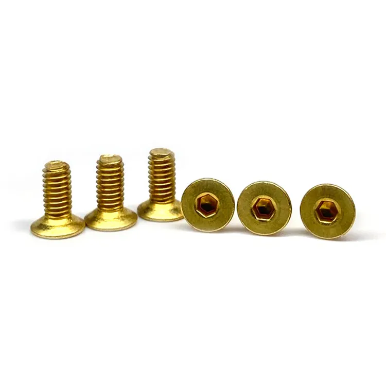 DIN 7991 DIN7991 M2 M 2.5 M3 M4 M5 Machine Screw Brass Countersunk Flat Head With Hexagon Socket Allen Screws