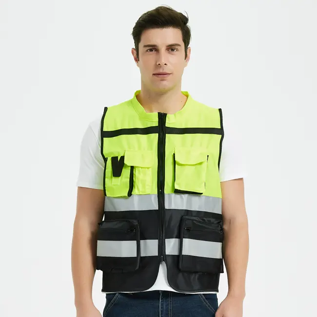 Gilet di sicurezza per la costruzione di gilet ad alta visibilità economico e gilet ad alta visibilità con stampa