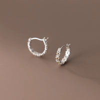 Zierliche Blumen form Ohrringe 925 Sterling Silber Gänseblümchen Creolen Modeschmuck für Frauen