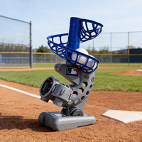 Máquina Lanzapelotas de Béisbol para Entrenamiento Individual, Ángulo y Velocidad Ajustables, Robot Lanzador de Softbol de Doble Potencia, Incluye 9 Pelotas
