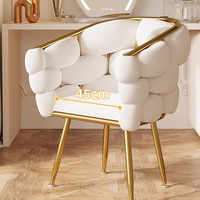 Chaise de maquillage et tabouret de coiffeuse pour chambre de fille, design nordique, pivotant, avec coussin moelleux, confortable, pour le commerce extérieur