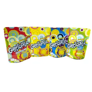 Sachets Ziplock de forme personnalisée 150mg 500mg 600mg Stand up en gomme comestible Sacs d'emballage en mylar pour bonbons anneau de pêche