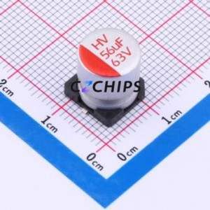 Condensateur solide HV1J566M1010PZ SMD, D10xL10mm (Capacité : 56uF) (Précision : 20%) Tension nominale : 63V - Product Image 1