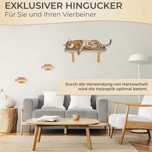 Großhandel: Luxuriöses Katzenmöbel aus Holz – Kletterregal mit vier Stufen, Kratzbaum, Bett und Versteckhaus für Katzen - Product Image 5