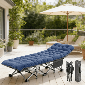 Lit <span class=keywords><strong>de</strong></span> camping pliable pour adultes, lit <span class=keywords><strong>de</strong></span> camp portable robuste pour l'extérieur avec <span class=keywords><strong>sac</strong></span> <span class=keywords><strong>de</strong></span> transport pour la randonnée, les voyages, la sieste au bureau - Product Image 6