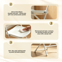 Chaises pliantes en plastique blanches pour événements, vente en gros, pas cher, pour mariage, fête, extérieur, jardin