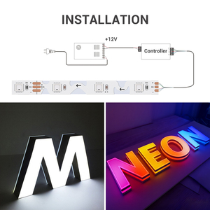 ไฟ LED แบบเส้น Zigzag รุ่น Magic Color SK6812 Addressable S-Type 3535 RGBIC 12V สำหรับตัวอักษรเรซิ่น - Product Image 5