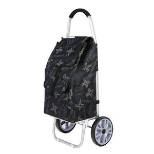 Chariot de courses léger 600D en tissu Oxford imprimé, chariot de Shopping sur 2 roues avec sac détachable <span class=keywords><strong>Shoppi</strong></span> - Product Image 3