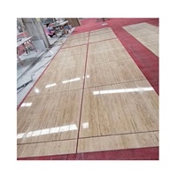 Dalles de sol en marbre travertin beige classique romain moderne, grandes dalles, surface polie, imperméables et durables pour usage hôtelier