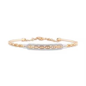 Bracelet de tennis en argent sterling certifié IGI avec diamant coupe ronde en or rose pour femmes et filles - Product Image 2