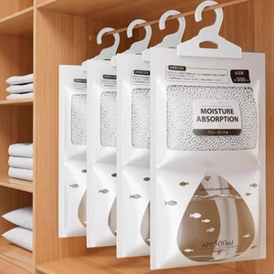 Sachets <span class=keywords><strong>d</strong></span>éshumidificateurs suspendus au chlorure de calcium longue durée (CaCl2) – Protection anti-moisissure et anti-gerçons de 60 jours pour sous-sols, armoires et placards - Product Image 5