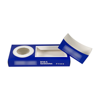 Porte-gobelet en papier kraft ondulé jetable Base pour pain sandwich à emporter du fournisseur Récipient pour boisson thé/café au lait