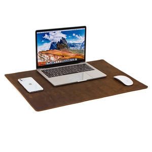 Retro Crazy Horse Leather Mouse Pad Large Comfortable Insulated and Stain Proof Office <b>Computer</b> <b>Desk</b> Mat Customizable - Product Image 4