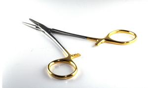 Pinzas de abrazadera de bloqueo hemostático Juego de soportes de agujas quirúrgicas para uso médico curvo recto - Product Image 6