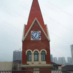 Đồng hồ xây dựng lớn hiện đại với khung thép không gỉ Kích thước tùy chỉnh hiển thị lớn Đồng bộ hóa thời gian tự động - Product Image 6